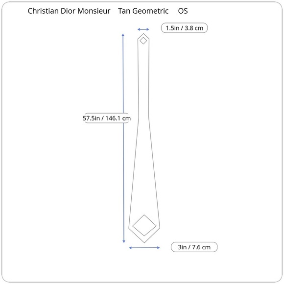 Christian Dior Monsieur Silk Geometric Vintage Tie Necktie OS - Picture 7 of 8